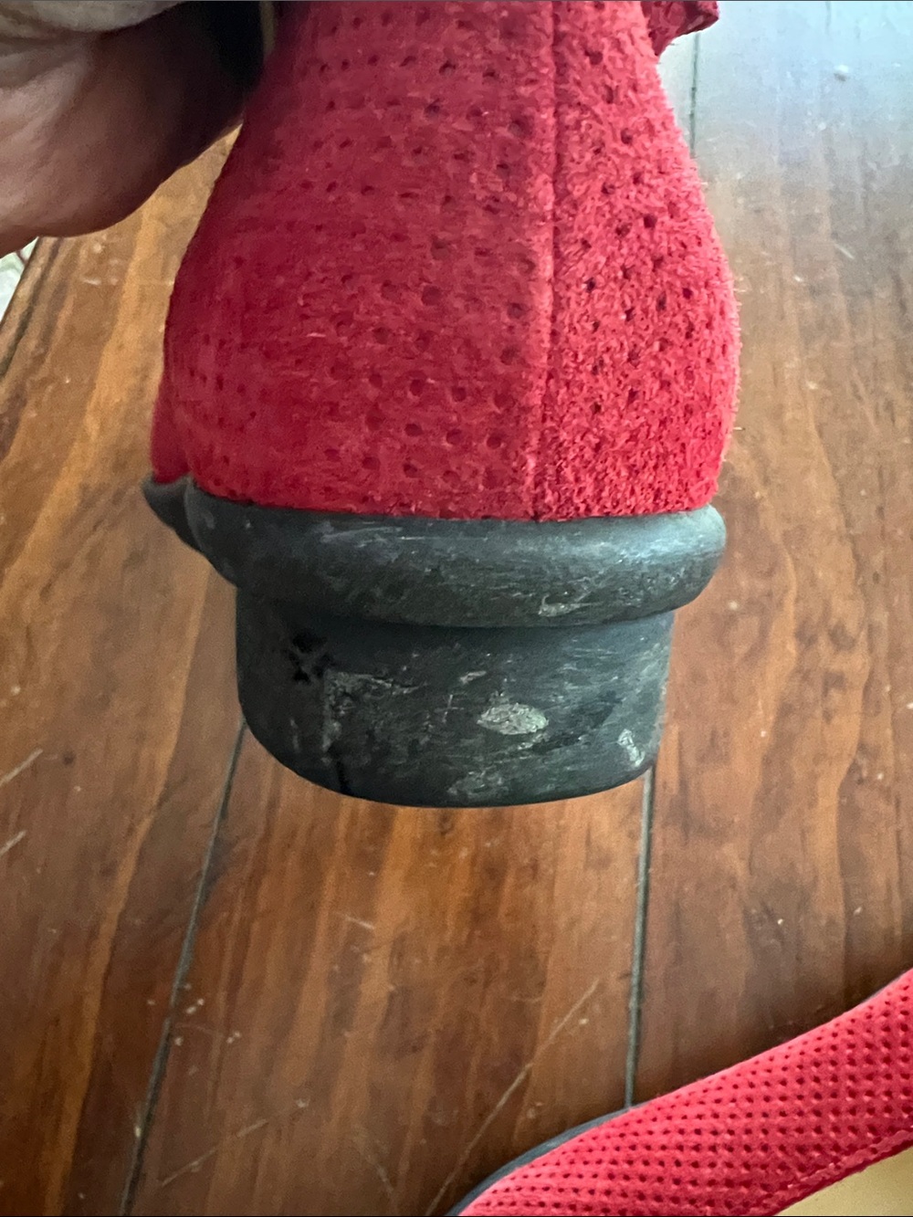 Loints of Holland Red Suede Mary Jane Flats with Ankle Strap (sz 37) - Picture 10 of 12